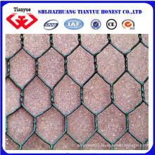 60X80mm Green Color PVC Coated Hexagonal Chicken Wire Netting